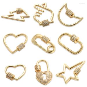 Charms Charm For Jewelry Making Supplies Heart Star Moon Cross Pendant Diy Earring Bracelet Necklace Copper Zircon Accessories