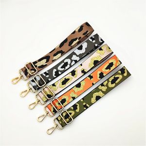 Women Wide Colorful Bag Strap Leopard Shoulder Crossbody Straps Accessories Female Nylon Adjustable Bags Belt