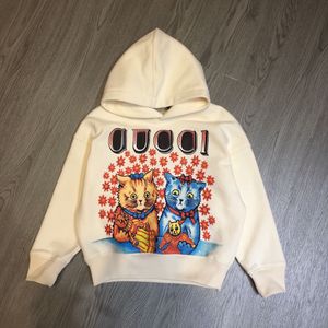 Felpe per bambini Felpe con cappuccio per ragazze dei ragazzi Lettera di moda allentata Onda stampata Streetwear Pullover hip-hop Top Felpa casual per bambini Abbigliamento per neonati