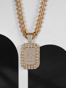 Pendant Necklaces Pendants graduated tennis Jewelry Fashion Zircon Cross Necklace Hip Hop Gold Chain For Men Women Drop Delivery Diamond design