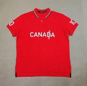 Hurtownia 2108 Summer Nowe koszulki polo europejskie i amerykańskie krótkie rękawy męskie swobodny kolor bawełniany bawełniany haftowane mody T-shirty s-2xl