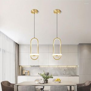 Kolye lambaları -Teliten Nordic Bedside Chandelier Modern Minimalist Restoran Bar Led Işık Oturma Odası Çalışma Yatak Odası Yaratıcı Aydınlatma