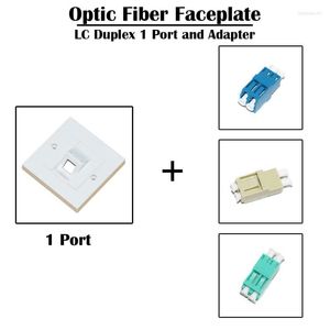 Apparecchiatura in fibra ottica 10 pezzi 1 porta LC Faceplate Duplex FTTH FTTD Networking Adattatore UPC/APC Ethernet SM Single Mode MM Multi