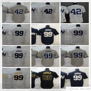 Stitched Baseball Jersey Aaron 99 Judge Jerseys Retro Black White Blank No Number Name for Man Size S-XXXL