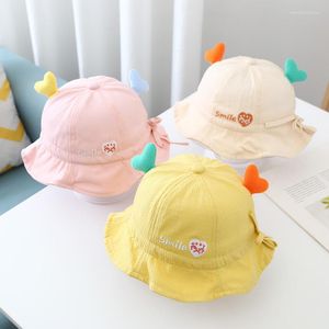 Berets Baby Hat Spring And Autumn Thin Section 3-24 Months Super Cute Adjustable Boy Girl Fisherman Sunscreen Cap Casquette