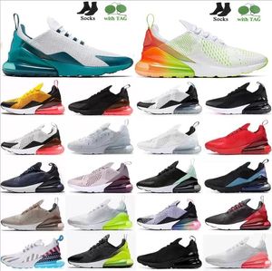 Veel kleuren 270 27c hardloopschoenen heren en dameshoge kwaliteit ontwerper lage top sneakers violet buiten wandelen ademende sneakers