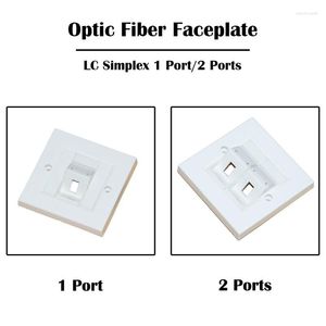 Fiber Optic Equipment 5 Pieces 1 Port/2 Ports LC Faceplate Simplex FTTH FTTD Networking UPC/APC Adapter Ethernet