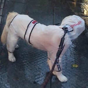 Hundkläder återanvändbar mysig fyrbenad klädre regnrock mode valp regnrock reflekterande design för små stora hundar