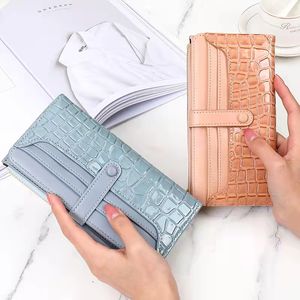 High quality zipper women designer wallets lady long style fashion casual zero card purses female vintage phone clutchs no197