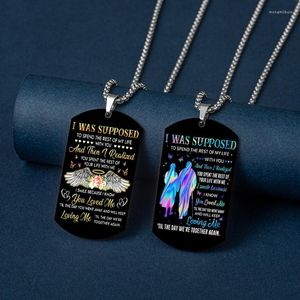 Pendant Necklaces 2022 Stainless Steel Necklace To My Husband Wife I Was Supposed Spend The Rest Of Life With You For Couple Jewelry