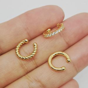Stud￶rh￤ngen Fashion Cubic Zircon Small Ear Cuff Set Cart Rings for Women utan Piercing Brosk Fake Cartil Jewelry