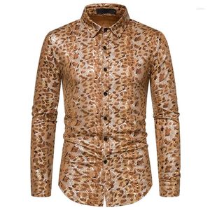 Męskie koszule Mattswag marka Mężczyźni Stylowa skórka węża 2022 Wiosna jesienna moda z długim rękawem Slim Fit Camisa Hombre 2xl