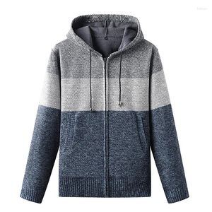 Men's Sweaters Hooded Knitwear Sweater Men Plus Plush Warm Cardigan Jacket Plus-size M-4XL Autumn/winter Fashion Men's Wear