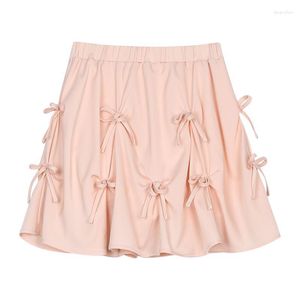 Юбки Симпатичная винтажная женщина мини юбка Tutu Mini Эстетическая плиссированная корейская мода с высокой талией Kawaii Pink A Line Shorts Black