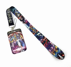 Japanese Anime overlord Lanyard Keychain ID Credit Card Cover Pass Mobile Phone Charm Neck Straps Badge Holder Keyring Accessories