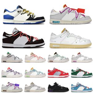 2022 Arrival Dunks Low Running Shoes The Lot NO.01-50 Futura Red Green Ow Offs White Designer Rubber Unc University Gold Skate University Blue SB Trainers Size 48