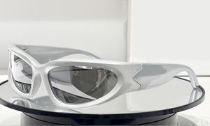 Silver/Silver Mirror Shield Solglas￶gon Extreme 0157 m￤n kvinnor glas￶gon nyanser occhiali da sole uv glas￶gon