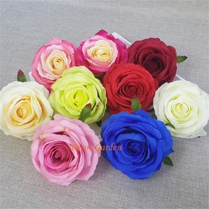 50pcs 8 cm sztuczne głowice kwiatowe róży jedwabny supermarket tło tło majsterkowicz dróg ślub ślubny bukiet senCery Akcesorium rekwizytów 240p
