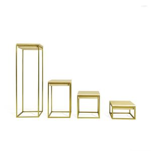 Bolsas de joias Display de aço inoxidável dourado Stand Stand Store Window Props Rack