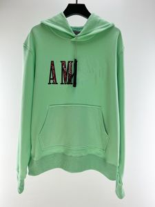 Felpe con cappuccio da uomo Designer Fashion Felpa da uomo cappotto pappagallo verde Lettere ricamo giacca da uomo cappotti lunghi maglione con cappuccio hip hop