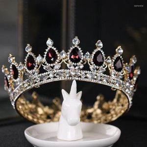 Clips de cheveux exquis Crystal Bridal Crown Accessoires de mariage Round Crowns Band Head Party Tiaras Headdress