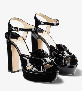 Letnie marki luksusowe sandały heloise buty damskie platforma obcasy lady gladiator sandalias impreza ślub ślubny eu35-43 pudełko