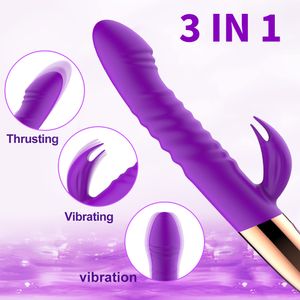 Schönheitsgegenstände Erhitzen kraftvoller Vibrator Teleskop rotierender Dildo klitoris saugen Vagina g