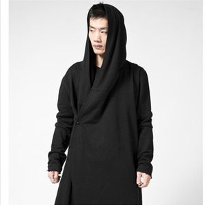 Men's Hoodies Men's Sweatshirts Brand Design Hooded Coat Punk Style Long Hoodie Fashion Casual Cloak Cardigan Jacket