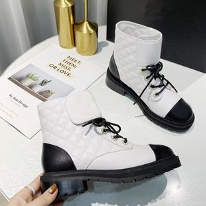 Autumn Winter Martin Boots Woman Thick Soled Zipper Designer Boot 100% Soft Cowhide Lady Platform Casual Shoe Leather Fashion High Top Women Size 35-40-42