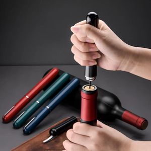 Air Pump Wine Bottle Opener Portable penna form rostfritt stål stift lufttryck röda viner korkskruv kök verktyg bar tillbehör