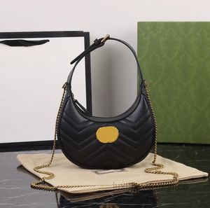 R Premium torba pod pachami Claic skórzana torebka od projektanta damska torba na ramię z łańcuszkiem bagietka modne torby 2022 najwyższa jakość