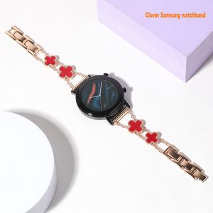 Mode elegante Armbandbandbandgurte für Samsung Galaxy Watch 3 Women Girl Exquisite Metal Alloy Band Quarz Armband Kleebänder für 22 mm 20mm Smart Gurt