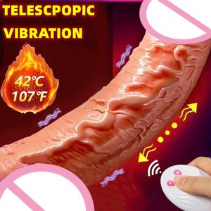 Itens de beleza controle remoto telescópico pênis realista grande vibrador vibrador sexy brinquedos para mulher de sucção feminino adulto masturbador máquina