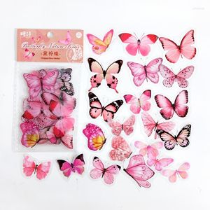 Gift Wrap 40Pcs/Bag Plant Flower Series Decorative Diary Sticker Scrapbook Planner Stationery Water Glass