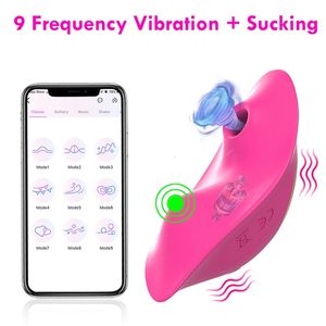 Sex toys masager toy Toys Massager Bluetooth Butterfly Wearable Sucking Vibrator for Women Wireless App Remote Control Vibrating Panties Dildo Couple AWLE