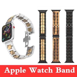 Watch Bands BOBO BIRD Top Brand Wood Band for Apple Ultra thin Stainless Steel Fashion mm Series Wood Strap T220827