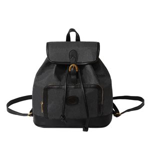 Mochila de designer de marca para mulheres, homens, mochilas, bolsas de corda, couro PU, tamanho pequeno, impressão, mochila, bolsa ChaoG248