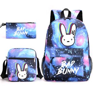 2022 New Arrival Accessories Custom bad bunny Shoulder bag pattern print boys girls school bags kids backpack Set Casual Large Capacity Travel School