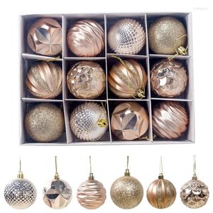 Parti Dekorasyonu Üst düzey restoran Noel Balls Ofis Binası Konağı PVC Süsleme Ağacı 60mm 12pcs/Set Mevsimsel Ev