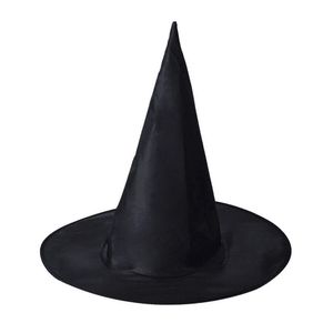 Halloween Black Witch Hat for Halloweens kostym Tillbehör Point Cap Party Cosplay Wizard Hats Makeup Costume Prop Prop