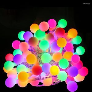 Saiten Grnflashing m LED Ball String Changable Color Model Fairy Lights for Christmas Wedding Festival Dekoration