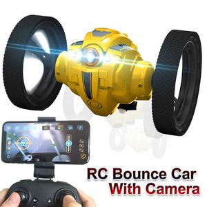 Kameralı Elektrikli RC Araç RC HD 2 0MP Wiour Bounce Peg Sj88 4CH 2 4GHz Atlama Sumo Esnek Tekerlekler Uzaktan Kumanda FSWB 220829