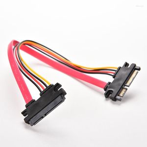 Bilgisayar Kabloları 1 PC 30cm 22pin SATA Kablosu Erkek Kadına 7 15 Pin Seri ATA Veri Gücü Combo Uzatma Konnektörü Conterver