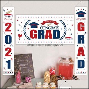 Banner flaggor examen dekorationer flagga 2021 backdrop banner grad grat