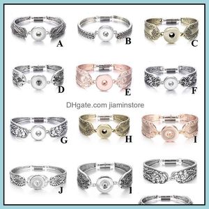 Charm Bracelets 12 Styles Noosa Snap Bracelet Jewelry Magnetic Ginger Buttons Chunk Charm Bangle Fit Diy 18Mm Snaps Drop Dhseller2010 Dhxal