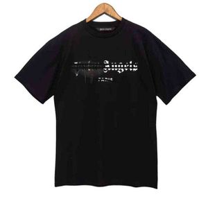 Camisetas masculinas Palms Palmangel City Designer Limited Jato de tinta Graffiti Impressão de letras Masculino Feminino Veleiro Manga curta Casual