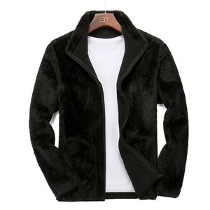 Mensjackor Män och kvinnor Autumn Winter Outdoor Plus Fleece Jacket Par Fleece Double Sided Wear Thick Warm Jacket 220829