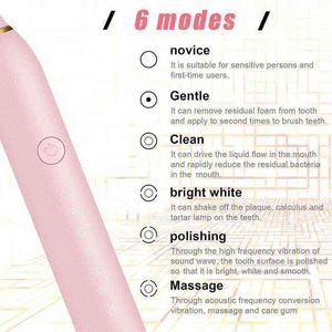 Toothbrush Modes Sonic Electric Toothbrushes for Adults Kids Smart Timer Rechargeable Whi