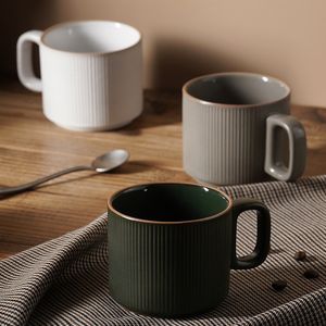 Ins Tumblers Brief Stripe Tazza in ceramica Tazze da caffè per la casa 3 colori