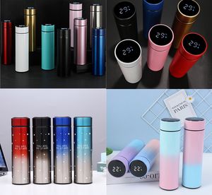 17 Design Smart Thermos Bottle 500ml Vacuum Cups Led Digital Temperature Display Stainless Steel Insulation Mugs Thermos